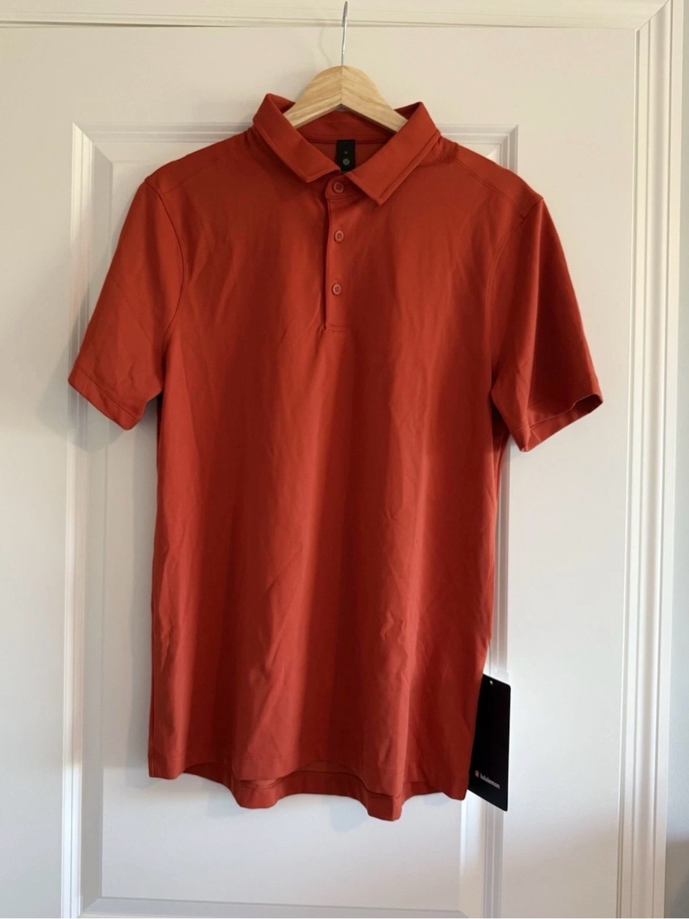 Lululemon Men’s ShowZero SlimFit Polo Shirt Size M ATRU Orange New